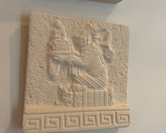 Novapiedra Sand Cast Plaque "Lady Ahpo" Made in Mexico