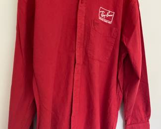 Ray Ban Red Button Up Long Sleeve/Collared Shirt
