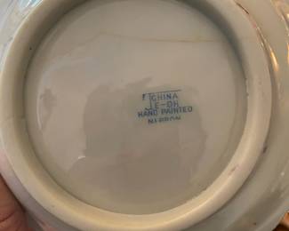 Set of 6 Nippon Japanese Hand Painted Porcelain Small Floral Plates