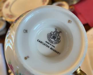 Castleton China Dinnerware Set with Bouquet Pattern