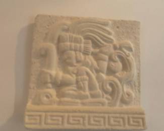 Novapiedra - Sand Cast Plaque "Chaman The Mayan Wizard" Made in Mexico