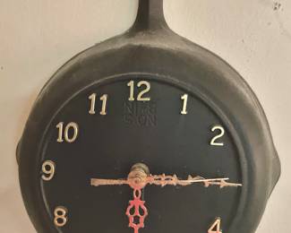 Cast Iron Pan Wall Clock