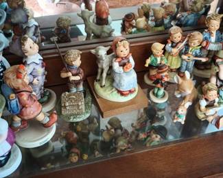 Goebel Hummel Figurine "Good Friends" - #182, Goebel Hummel Figurine "Happy Days" - #150, Goebel Hummel Figurine "Fishing for Trouble" - #BH118, Goebel Dolly Dingle & Hans 80th Anniversary Porcelain Figurines