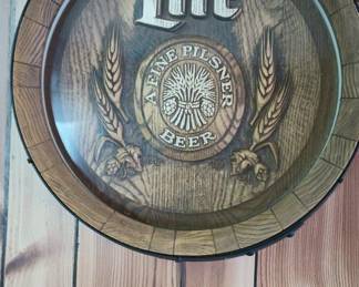 Half Barrel Miller Lite Beer Sign