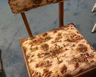 Sewing Storage Chair with Early American Upholstery