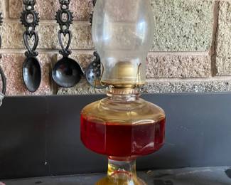 Clear Glass Oil Lamp