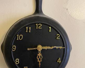 Cast Iron Pan Wall Clock