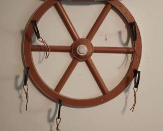 1950's Wagon Wheel Toy Cap Gun Rack Holder  