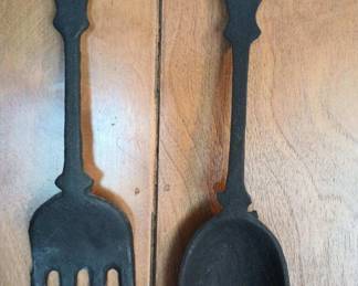 Cast Iron Fork & Spoon Wall Decor