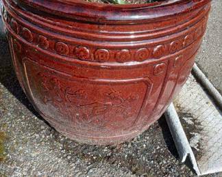 Rust Red Ceramic Planter