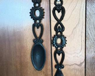 Cast Iron Fork & Spoon Folk Art Wall Decor