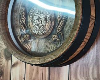 Half Barrel Miller Lite Beer Sign