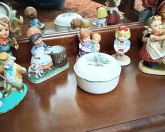 1993 Magnificent Circus Bears "The Ring Master" , 1979 Verona Vergasi Figural Votive Candle Holder Girl with Puppy, Avon "Our Special Story" Porcelain Figurine,  1993 Campbell Soup Porcelain Girl Figurine