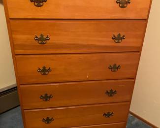 Maple Five Drawer Dresser