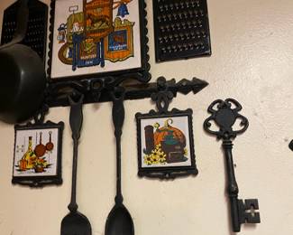 Assortment of Cast Iron Wall Decor