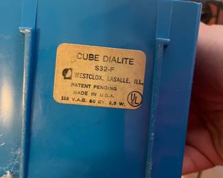 Westclox Cube Drowse Dialite Blue Alarm Clock - S32-F