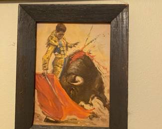 Set of 3 Reproduction Prints of Spanish Bull Fighting by Juan Reus Parra