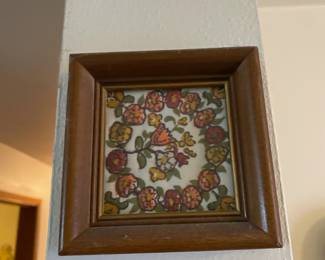 Pair of MCM Framed Floral Fabric
