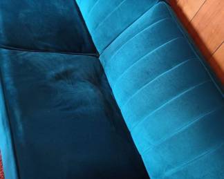 Teal Velvet Couch