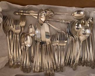 Vintage Rodgers double plate set for 6 with lots of extras