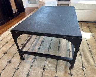 BUY IT NOW! $200. Iron and Slate Cocktail Table.