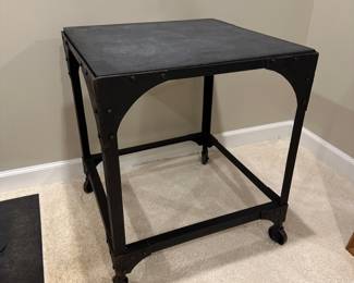 BUY IT NOW! $100. Iron and Slate End Table