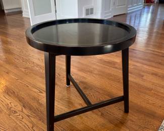  BUY IT NOW ! $120. Modern Black Circular Side Table by Crate & Barrel