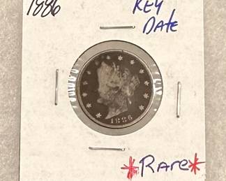 Rare 1886 V-Nickel