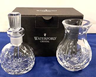 Waterford 4" perfume & 3 1/2" vase