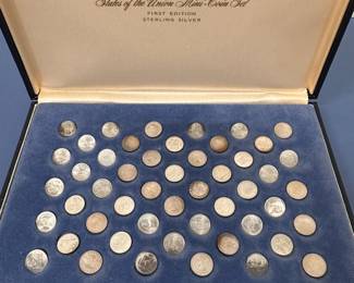 Sterling Silver Satates of the Union Mini Coins Set