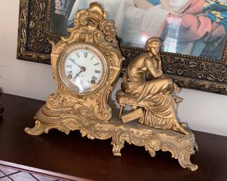 Ansonia Trilby Figural mantal clock