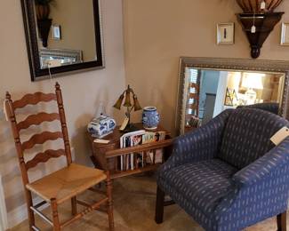 Chairs & EthanAllen End Table with Magazine Holder