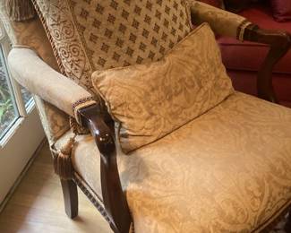 Gold upholstered chair