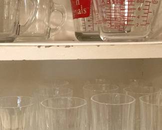 Measuring cups; more glasses