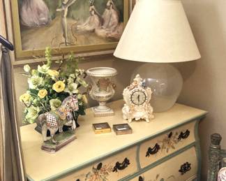 Vintage hand-painted 4-drawer chest