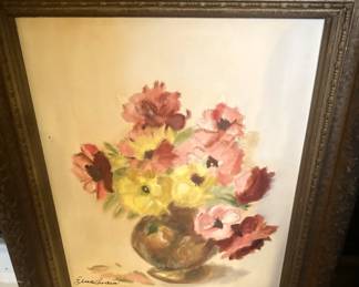 Floral art by Artist Edna Swain