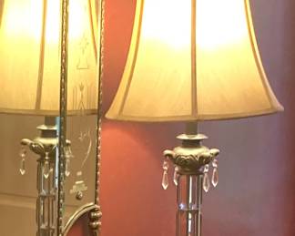 One of two lovely matching lamps