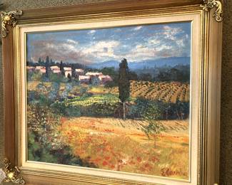 "Tuscana" by Emilio Comba  - 20" x 24" -  acrylic on burlap