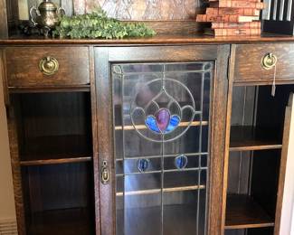 Stained glass door panel