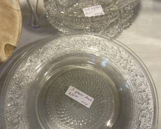Clear plates and bowls