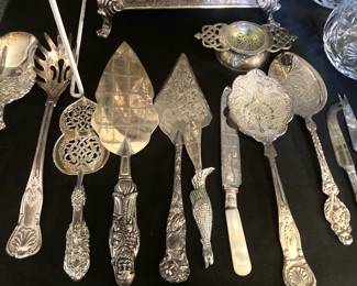Sterling and silverplate serving pieces