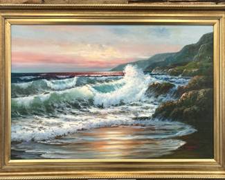 Framed art by Tibor Tasnadi (1929-1995)