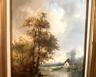 "Boating on the River"  by George Haas - 20" x 24"