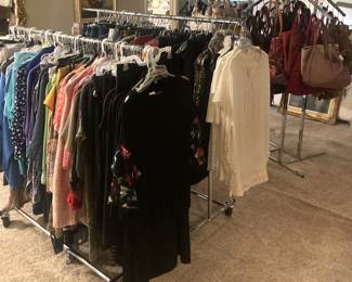 Some of the women's clothing and purses