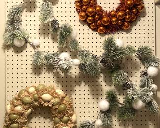 Wreaths and garland