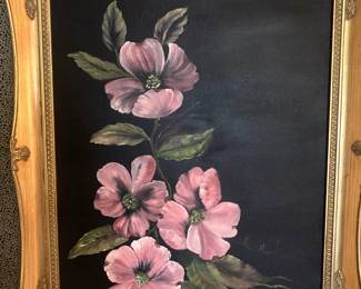 Floral art by K. King 1986