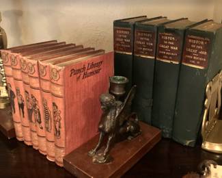 Vintage books; bookends