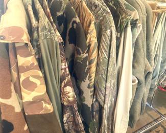 Some of the many  pieces of camo clothing