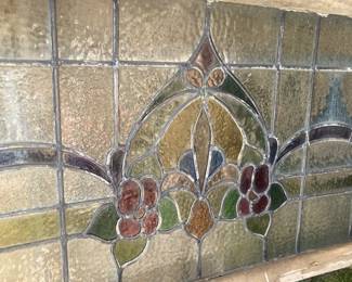 Another framed stained glass panel