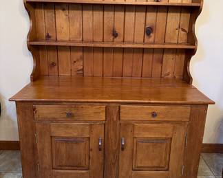 Antique Wooden Pie Cabinet/ Display Hutch